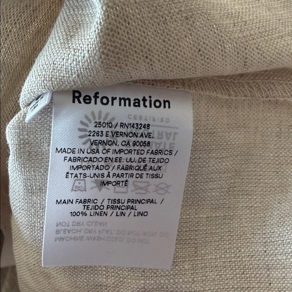 Reformation High Waist Linen Shorts in Tan Sz S.  Next - Picture 6 of 7
